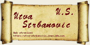 Utva Štrbanović vizit kartica